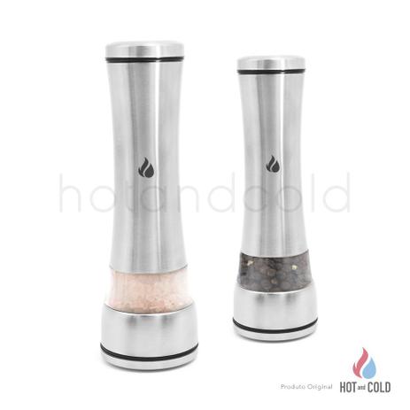 Conjunto 2 Moedor de Sal e Pimenta em Inox Hot and Cold Menor preço em Conjunto 2 Moedor de Sal e Pimenta em Inox Hot and Cold