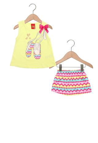 Conjunto 2 peças kyly curto menina pink Menor preço em Conjunto 2 peças kyly curto menina pink