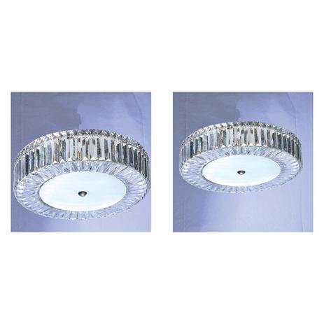 Conjunto 2 Plafons de Cristal MadeiraMadeira 40cm e 50cm 380234 Transparente - Adn mais Menor preço em Conjunto 2 Plafons de Cristal MadeiraMadeira 40cm e 50cm 380234 Transparente - Adn mais