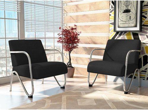 Conjunto 2 Poltronas Decor Sabrina Preto - Somopar Menor preço em Conjunto 2 Poltronas Decor Sabrina Preto - Somopar