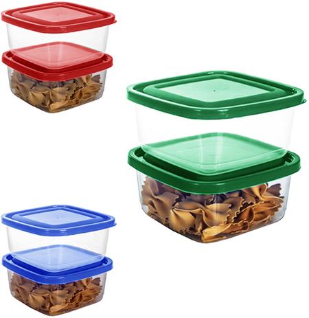 Conjunto 2 Potes Quadrado Prime c/ Tampa Plástico 1300 ml - 123439 - Ercaplast Menor preço em Conjunto 2 Potes Quadrado Prime c/ Tampa Plástico 1300 ml - 123439 - Ercaplast