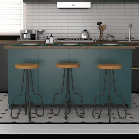 Conjunto 3 Banquetas Altas Catraca DesfiaCoco Preto Menor preço em Conjunto 3 Banquetas Altas Catraca DesfiaCoco Preto