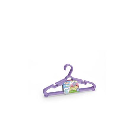 Conjunto 3 Cabides Infantis Sortidos Plástico - Nitron Menor preço em Conjunto 3 Cabides Infantis Sortidos Plástico - Nitron