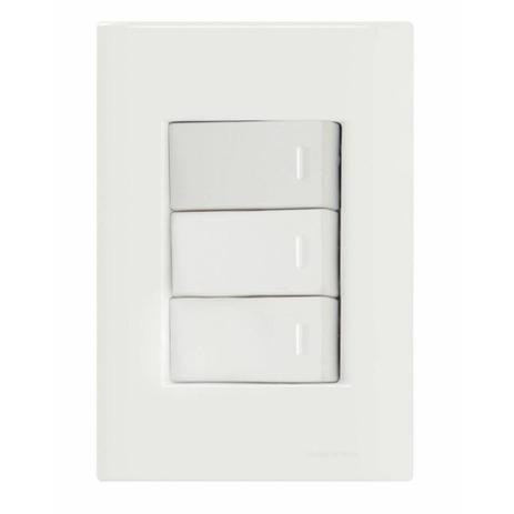 Conjunto 3 interruptores paralelos 10A - GIZ - Tramontina Menor preço em Conjunto 3 interruptores paralelos 10A - GIZ - Tramontina