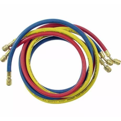 Conjunto 3 mangueiras manifold 1/4 gas r12 r22 r404 r407 r410 90cm 800 a 4000 psi gitta Menor preço em Conjunto 3 mangueiras manifold 1/4 gas r12 r22 r404 r407 r410 90cm 800 a 4000 psi gitta