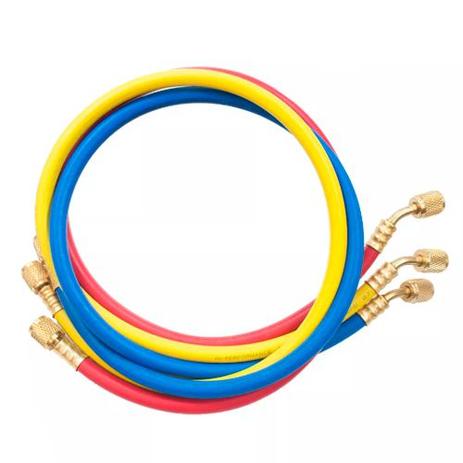 Conjunto 3 Mangueiras Manifold 1.5m Gás MP39 R401 R134 R404 R12 R22 Reforçada - Dugold Menor preço em Conjunto 3 Mangueiras Manifold 1.5m Gás MP39 R401 R134 R404 R12 R22 Reforçada - Dugold