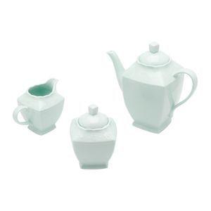 Conjunto 3 PÇS p/ Café de Porcelana Heart Verde Lyor Menor preço em Conjunto 3 PÇS p/ Café de Porcelana Heart Verde Lyor