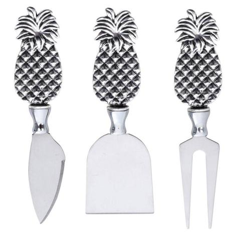 Conjunto 3 Peças para Queijo de Zamac Abacaxi Rojemac Menor preço em Conjunto 3 Peças para Queijo de Zamac Abacaxi Rojemac