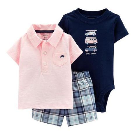 Conjunto 3 Peças Verão Little Cruiser - Carters Menor preço em Conjunto 3 Peças Verão Little Cruiser - Carters