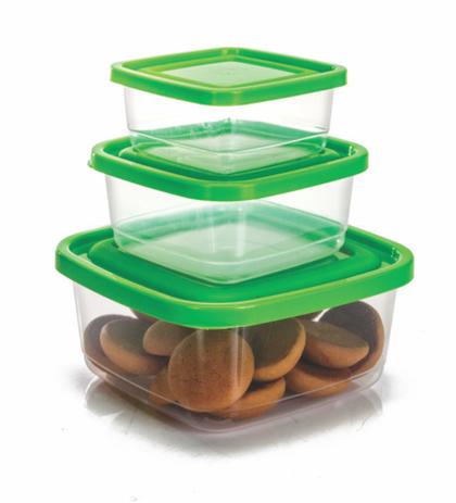 Conjunto 3 Potes Quadrado Prime c/ Tampa Plástico 270 / 550 / 1300 ml - 123429 - Ercaplast Menor preço em Conjunto 3 Potes Quadrado Prime c/ Tampa Plástico 270 / 550 / 1300 ml - 123429 - Ercaplast
