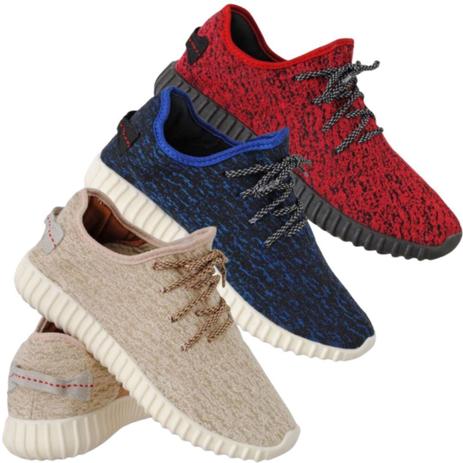 Conjunto 3 Tênis Masculino YZY Para Academia Treinos Corrida Tecido Respirável Macio e Confortável - Adaption - Tênis de Corrida - Magazine Luiza