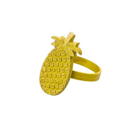 Conjunto 4 Anéis P/Guardanapo De Latão Abacaxi Amarelo 4X4,5Cm - 2052 - Lyor Menor preço em Conjunto 4 Anéis P/Guardanapo De Latão Abacaxi Amarelo 4X4,5Cm - 2052 - Lyor