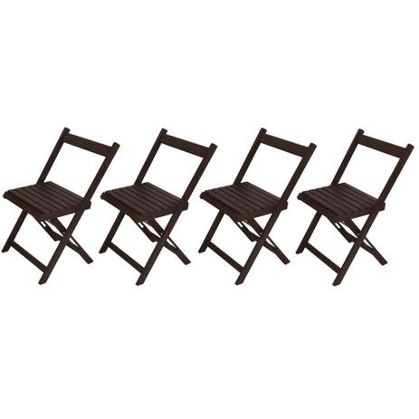 Menor preço em Conjunto 4 Cadeiras Dobrável Entalharte Ref 020