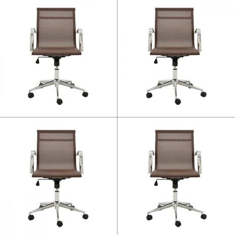 Conjunto 4 peças Cadeira Eames Sevilha Rivatti Baixa Tela Menor preço em Conjunto 4 peças Cadeira Eames Sevilha Rivatti Baixa Tela