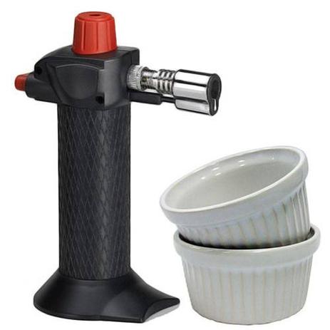 Conjunto 4 ramequins em porcelana branca com maçarico - Hotery Menor preço em Conjunto 4 ramequins em porcelana branca com maçarico - Hotery