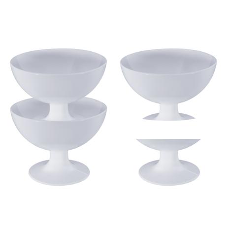 Conjunto 4 Taças de Sobremesa Cozy Branco Coza - Brinox Menor preço em Conjunto 4 Taças de Sobremesa Cozy Branco Coza - Brinox