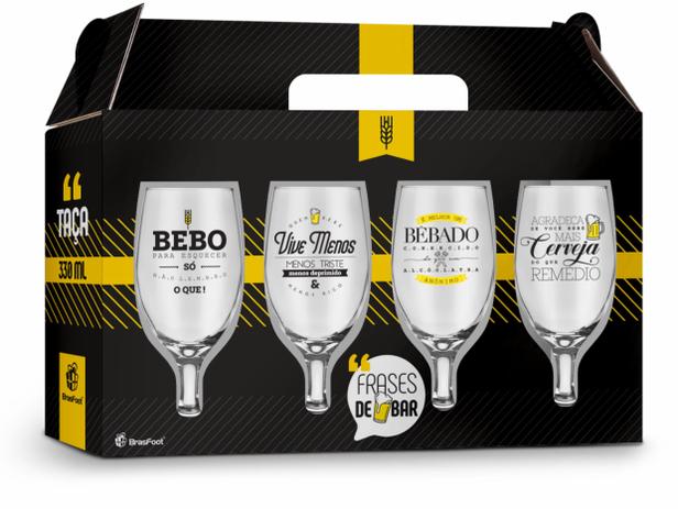 Conjunto 4 taças windsor - funny - frases de bar - Brasfoot Menor preço em Conjunto 4 taças windsor - funny - frases de bar - Brasfoot