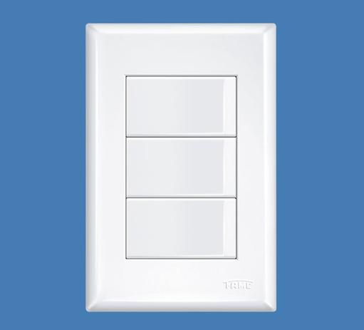 Conjunto 4x2 Interruptor 3 Teclas Simples 16A/250V Evidence - Fame Menor preço em Conjunto 4x2 Interruptor 3 Teclas Simples 16A/250V Evidence - Fame