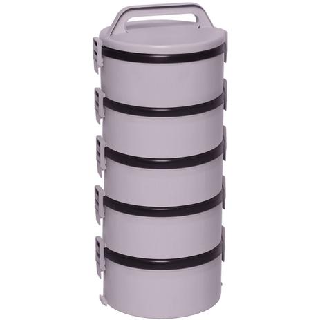 Conjunto 5 Marmitas Térmica Plástica Termopratos 1,5l Tekcor - Soprano Menor preço em Conjunto 5 Marmitas Térmica Plástica Termopratos 1,5l Tekcor - Soprano
