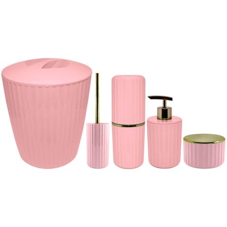 Conjunto 5 Peças Groove De Acessórios De Banheiro Lavabo Ou Rosa Quartz Fechado Menor preço em Conjunto 5 Peças Groove De Acessórios De Banheiro Lavabo Ou Rosa Quartz Fechado