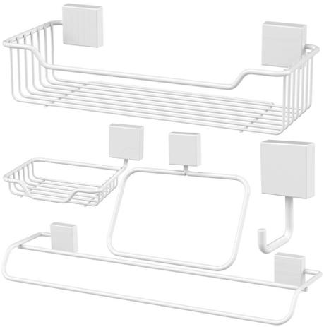 Conjunto 5 Peças Para Banheiro Fixação Parafuso Aço - Branco - Future Menor preço em Conjunto 5 Peças Para Banheiro Fixação Parafuso Aço - Branco - Future