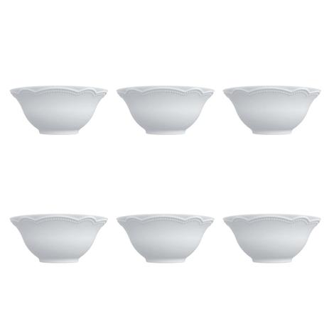 Conjunto 6 Bowls 450ML Cottage Branco Germer Menor preço em Conjunto 6 Bowls 450ML Cottage Branco Germer