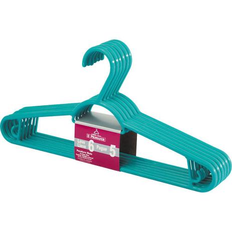 Conjunto 6 Cabides Pendura Mais Primafer Azul Menor preço em Conjunto 6 Cabides Pendura Mais Primafer Azul