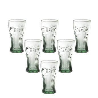 Conjunto 6 Copos Coca Cola Verde em Vidro Menor preço em Conjunto 6 Copos Coca Cola Verde em Vidro