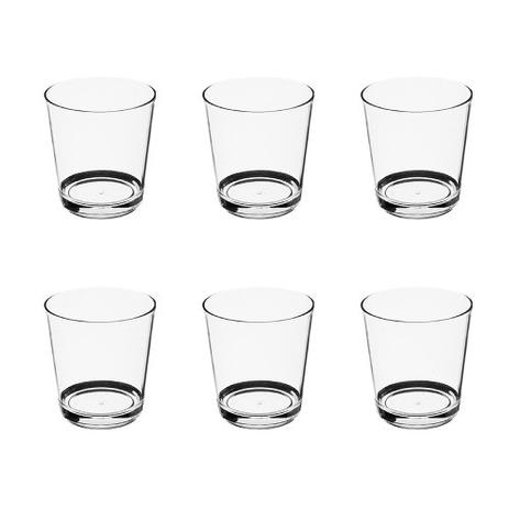 Conjunto 6 copos de acrílico cristal transparente para água 255ml - Kos é boa?