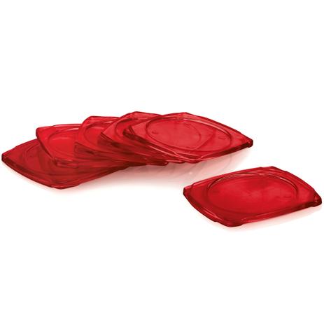 Conjunto 6 Descansa Porta Apoio De Copos Para Sofá Mesa Bar Vermelho - Ou Menor preço em Conjunto 6 Descansa Porta Apoio De Copos Para Sofá Mesa Bar Vermelho - Ou