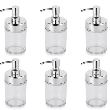 Conjunto 6 Dispenser Sabonete Líquido Acquaset Lavabo Top - Forma Inox Menor preço em Conjunto 6 Dispenser Sabonete Líquido Acquaset Lavabo Top - Forma Inox