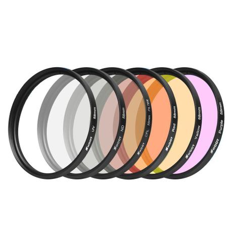 Conjunto 6 Filtros para Caixa Estanque Câmeras GoPro Hero 5 6 7 Black - Sunnylife Menor preço em Conjunto 6 Filtros para Caixa Estanque Câmeras GoPro Hero 5 6 7 Black - Sunnylife