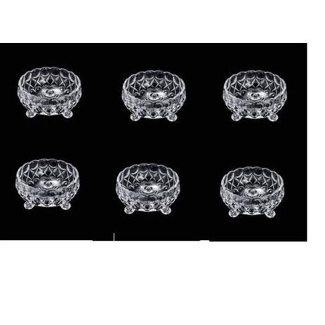 Conjunto 6 Peças Bowl de Cristal de Chumbo com Pé Angélica 9,5cmx7cmx6,2cm Rojemac Menor preço em Conjunto 6 Peças Bowl de Cristal de Chumbo com Pé Angélica 9,5cmx7cmx6,2cm Rojemac