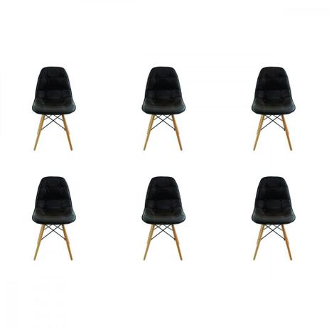 Conjunto 6 peças Cadeira Eames Eiffel Rivatti sem braço Botonê Menor preço em Conjunto 6 peças Cadeira Eames Eiffel Rivatti sem braço Botonê