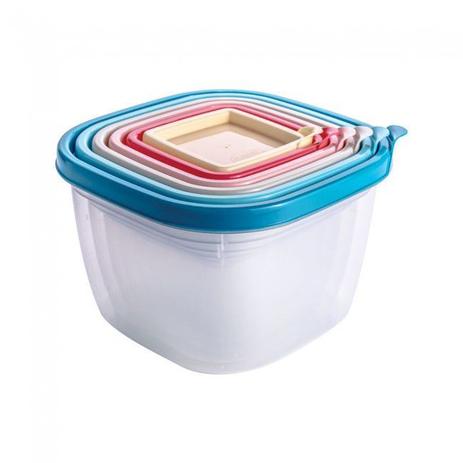 Conjunto 6 Potes Conect - Plasutil Menor preço em Conjunto 6 Potes Conect - Plasutil