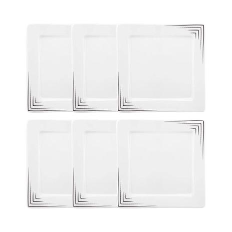 Conjunto 6 Pratos Rasos Venue Branco - Oxford Porcelanas - Oxford sc Menor preço em Conjunto 6 Pratos Rasos Venue Branco - Oxford Porcelanas - Oxford sc