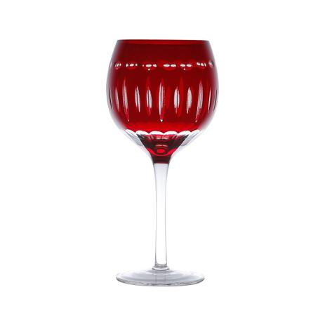 Conjunto 6 taças p/ vinho Elegance vermelho 370ml - Lyor Menor preço em Conjunto 6 taças p/ vinho Elegance vermelho 370ml - Lyor