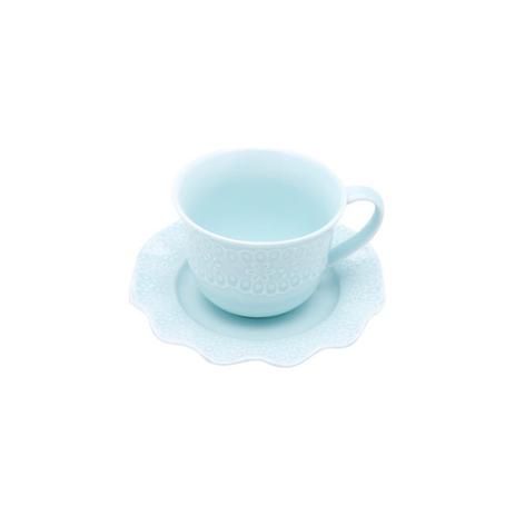 Conjunto 6 Xícaras P/Chá C/Píres De Porcelana Princess Azul 200Ml - 8206 - Lyor Menor preço em Conjunto 6 Xícaras P/Chá C/Píres De Porcelana Princess Azul 200Ml - 8206 - Lyor