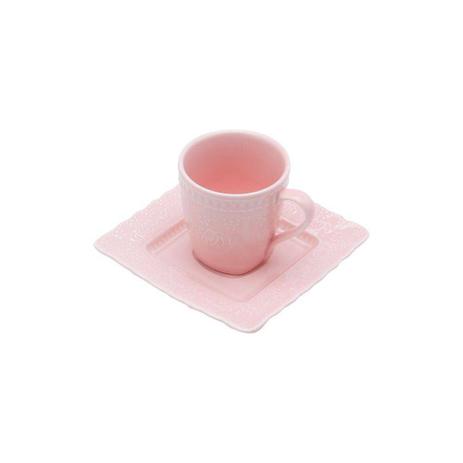 Conjunto 6 Xícaras para Café de Porcelana Heart Rosa 90ml Lyor Menor preço em Conjunto 6 Xícaras para Café de Porcelana Heart Rosa 90ml Lyor