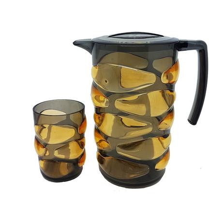 Conjunto 7 peças jarra e copos em acrílico - Rota do click Menor preço em Conjunto 7 peças jarra e copos em acrílico - Rota do click