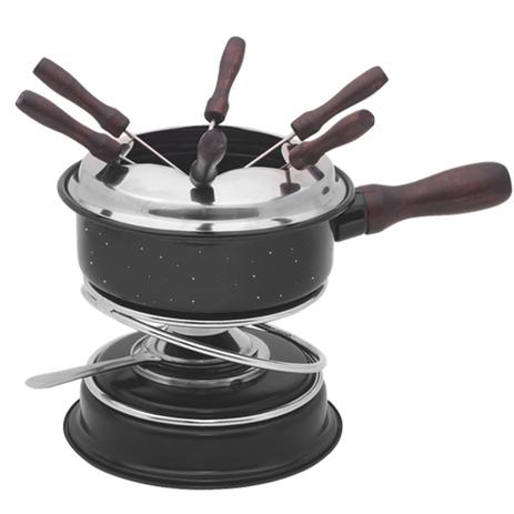 Conjunto Aparelho De Fondue Jogo 12 Peças Panela Esmaltada - Nacional Menor preço em Conjunto Aparelho De Fondue Jogo 12 Peças Panela Esmaltada - Nacional