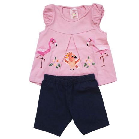 Conjunto Baby Flamingo Blusa e Short Rosa - Alemara é boa?