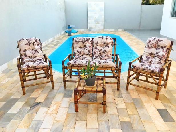 Conjunto bambu 2 cadeiras 1 namoradeira + mesa - vl decor 8 Menor preço em Conjunto bambu 2 cadeiras 1 namoradeira + mesa - vl decor 8