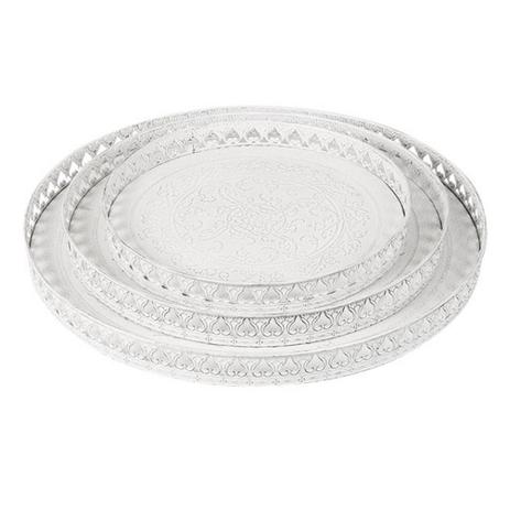 Conjunto Bandeja Provencal Redonda c/3 - 46cm x 46cm x 4cm - Trevisan Concept Menor preço em Conjunto Bandeja Provencal Redonda c/3 - 46cm x 46cm x 4cm - Trevisan Concept