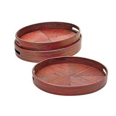 Conjunto bandejas de bambu com madeira 3 pcs- oval - Btc decor Menor preço em Conjunto bandejas de bambu com madeira 3 pcs- oval - Btc decor