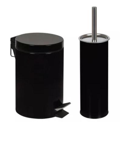 Conjunto Banheiro Ágata 02 Peças Preto Mor Menor preço em Conjunto Banheiro Ágata 02 Peças Preto Mor
