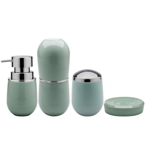 Conjunto Banheiro Belly Saboneteiras Porta Escova Algodão Verde Menta - Ou Menor preço em Conjunto Banheiro Belly Saboneteiras Porta Escova Algodão Verde Menta - Ou