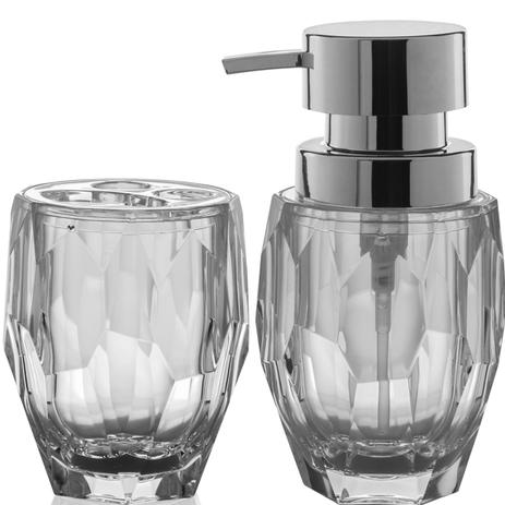Conjunto Banheiro Kit Acessórios Saboneteira Porta Escovas - Ou é boa?