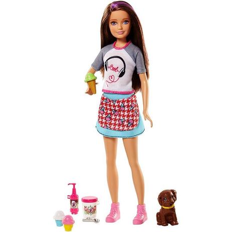 Conjunto Barbie Boneca Skipper Criando Sorvete com Filhotinho - FHP61 - Mattel é boa?