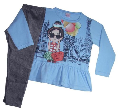 Conjunto Bata Com Estampa Calça Legging -Salmão - Quebra cabeça Menor preço em Conjunto Bata Com Estampa Calça Legging -Salmão - Quebra cabeça
